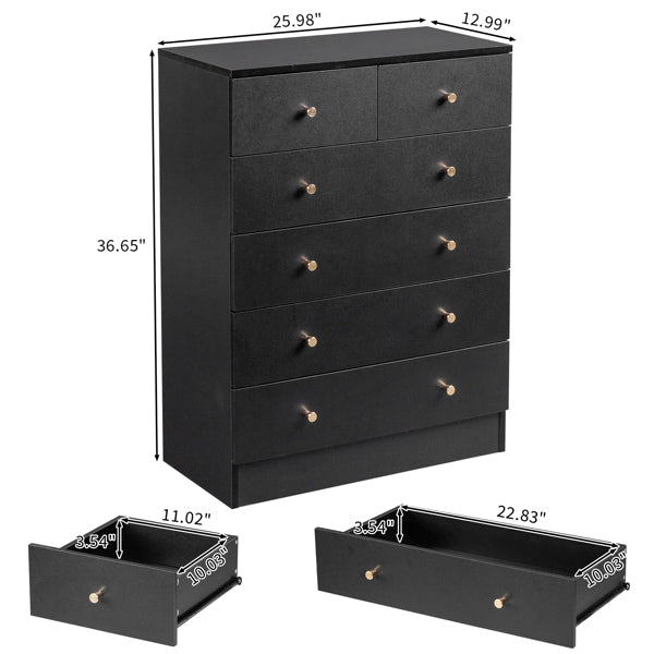 5-layer 6-drawer Filing Cabinet   Storage Cabinet   Storage Unit - Black