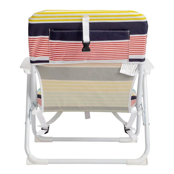 56x60x63cm Oxford Cloth White Iron Frame Beach Chair Color Small Size