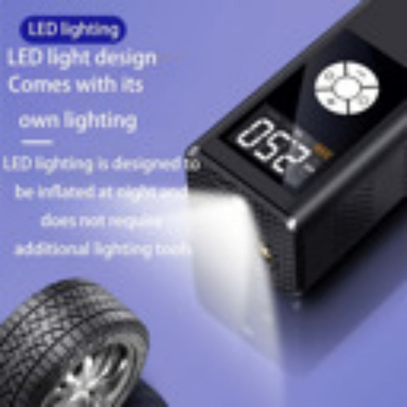 Wireless Car Inflatable  High-power Portable Intelligent Digital Display Inflatable Treasure Multi-function Wireless Charging