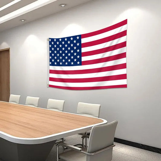 4pcs 2X3FT 60x90cm American Flag USA Flag Printed Nylon Flag National Flag W&Brass Grommets Courtyard Decoration Festival Decoration Flag Logistics Only For USPS. TK&TMEU Only For Self-pickup