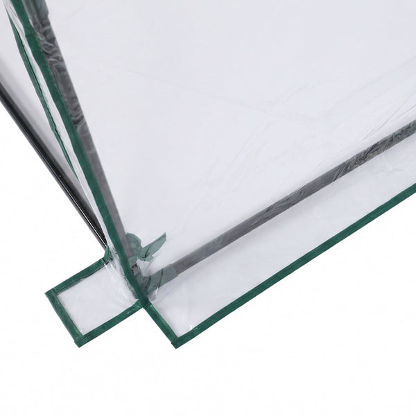 Mini Greenhouse With PVC Cover, Indoor Outdoor Plant Gardening Green House For Garden Backyard, 106X36X36in, White