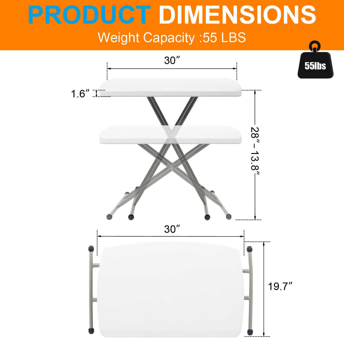 76-50-70.5cm Mini Folding Table
