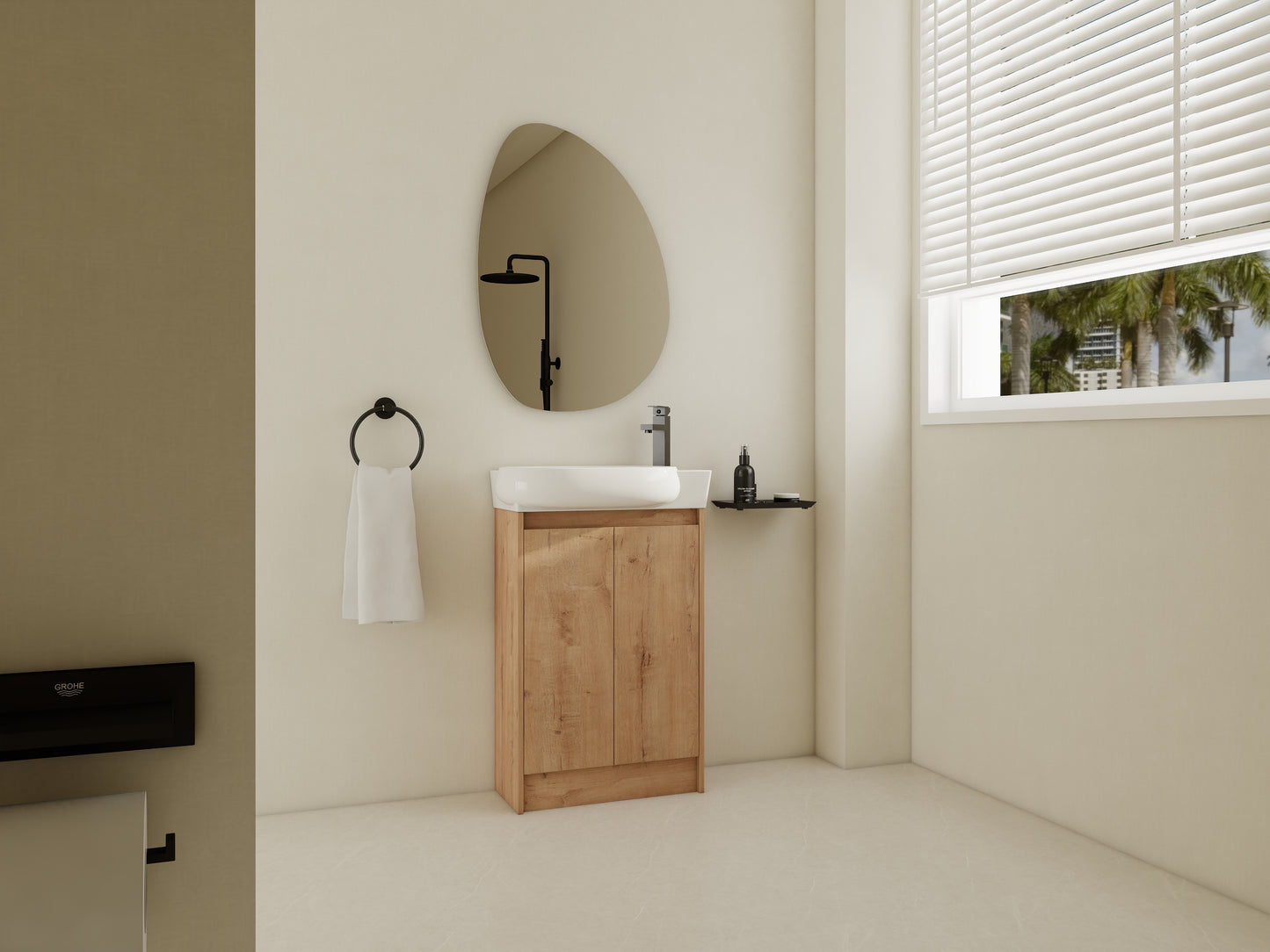 23  Freestanding Bathroom Vanity With Sink, Soft Close Doors