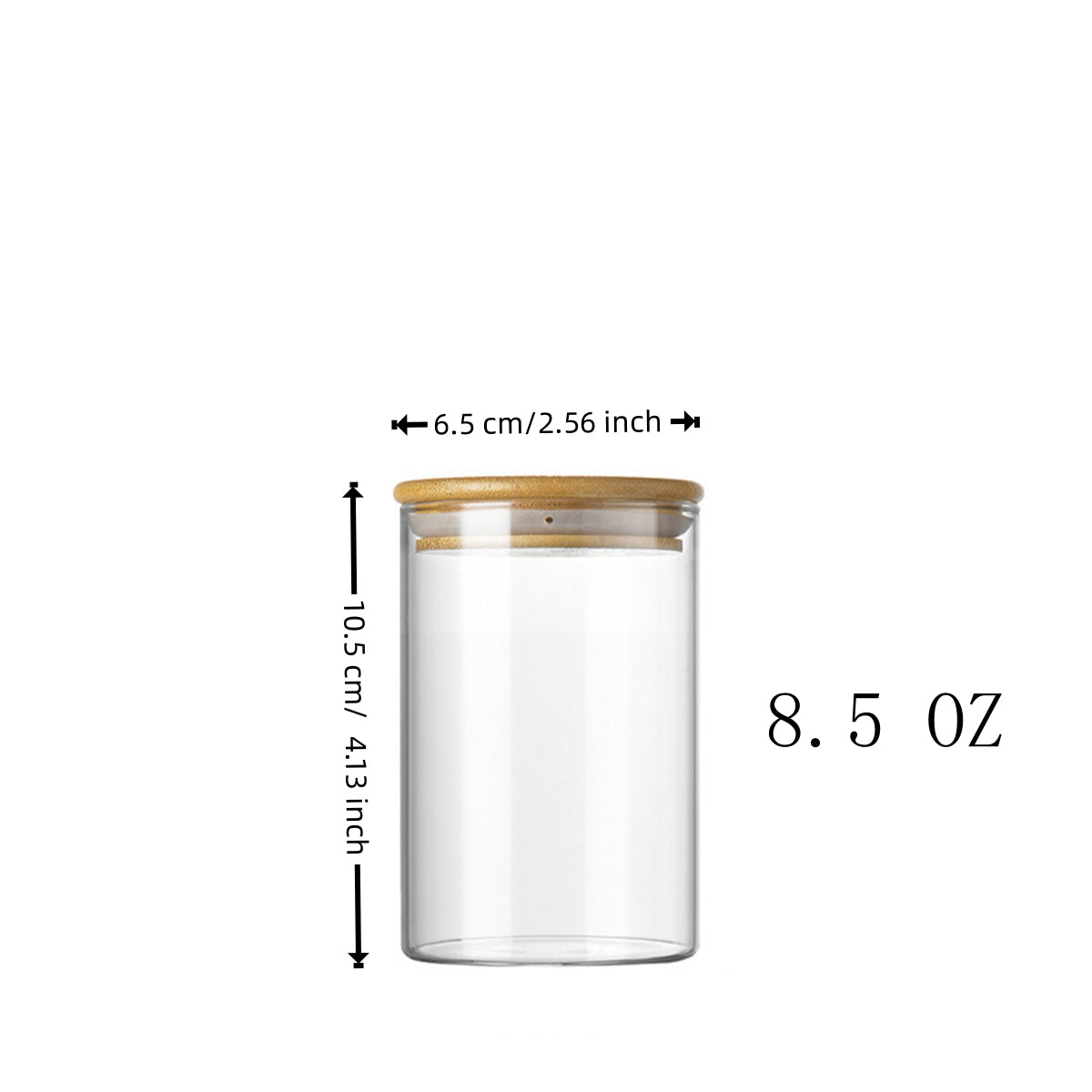 12 Pcs Round Spice Jars With Bamboo Lids And Stickers, Glass Storage Jars, Candy Jars, Coffee Jars, Salt Jars, Pepper Jars, Tea Jars