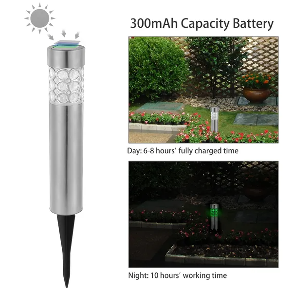 Solarek 6 Pack Outdoor Solar Light IP44 Waterproof RGB Garden Lamp Landscape Lawn Decor Light
