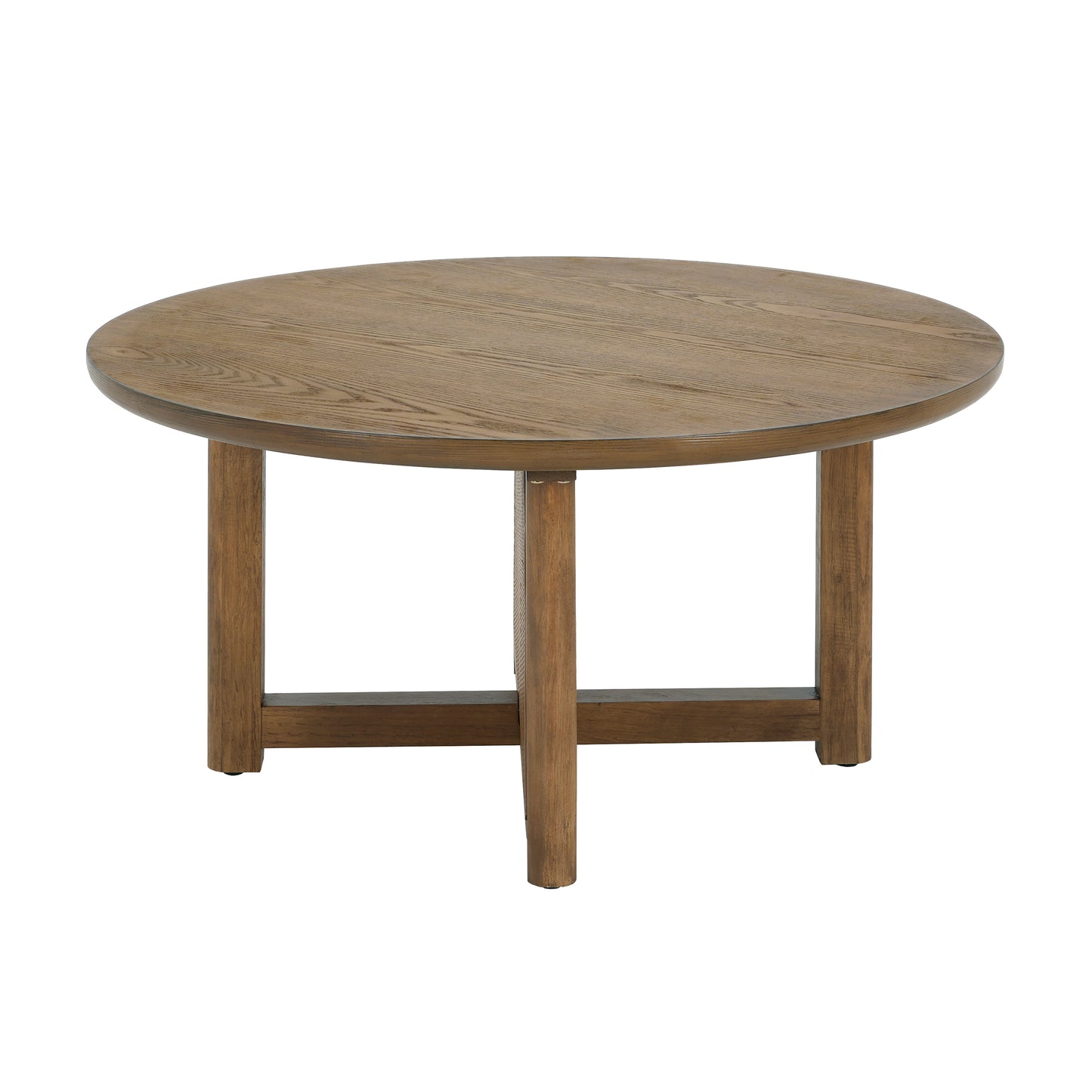 32 Rattan Coffee Table, Round Rattan Woven Wood Coffee Table
