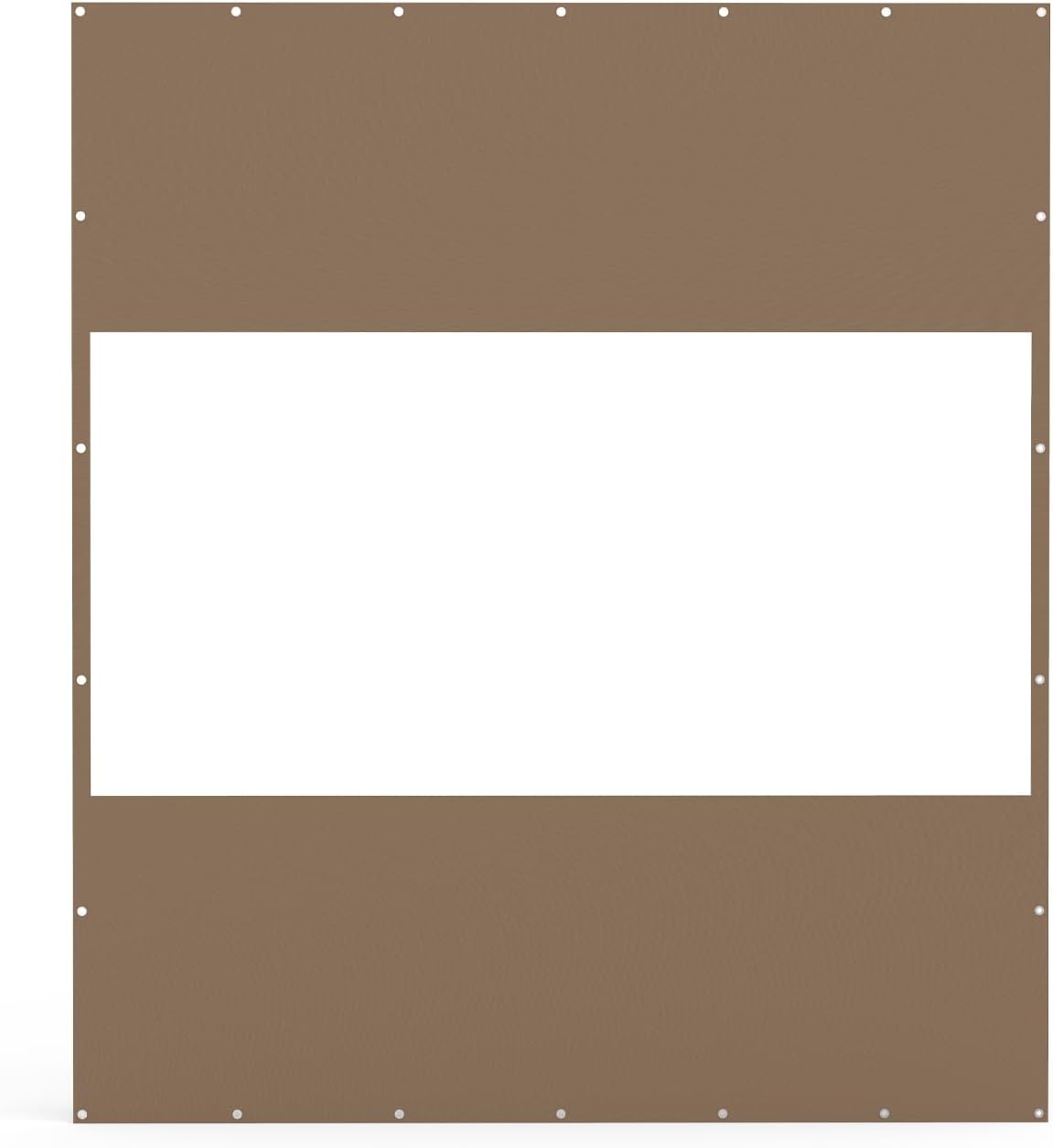 Heavy Duty Outdoor Clear Panel Curtain, 18 Oz Waterproof PVC Polyester Curtain, Weather Resistant & Tearproof For Patios, Gazebos, Pergolas, Privacy Screen  8 H X 7 W, Brown