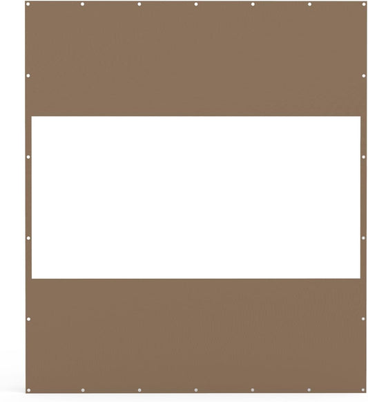 Heavy Duty Outdoor Clear Panel Curtain, 18 Oz Waterproof PVC Polyester Curtain, Weather Resistant & Tearproof For Patios, Gazebos, Pergolas, Privacy Screen  8 H X 7 W, Brown