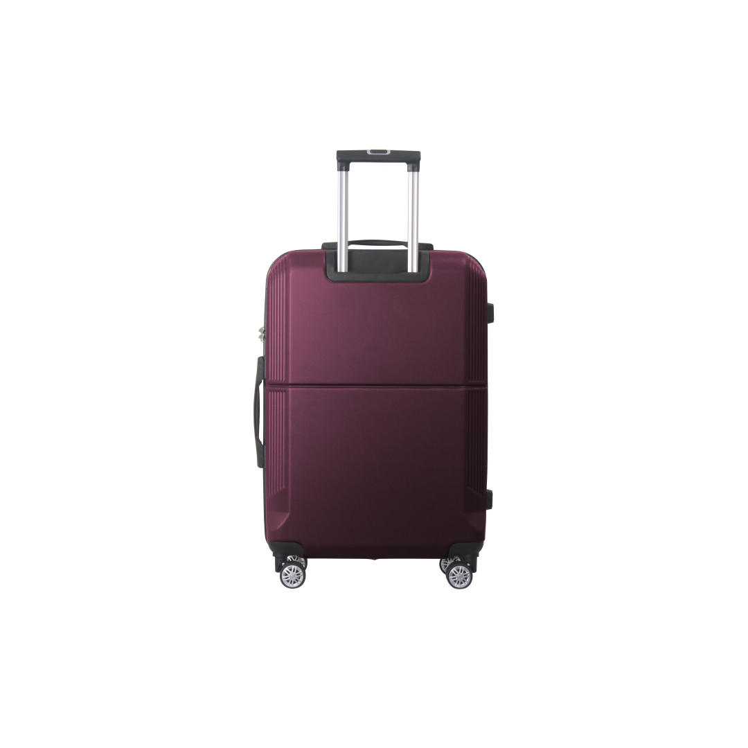 PURPLE 3-Piece Premium ABS Luggage Set-20, 24, And 28 Suitcases With Multi-Position Handle, Silent Spinner Wheels, And TSA-Approved Lock-Durable, Stylish, And Spacious Travel Gear
