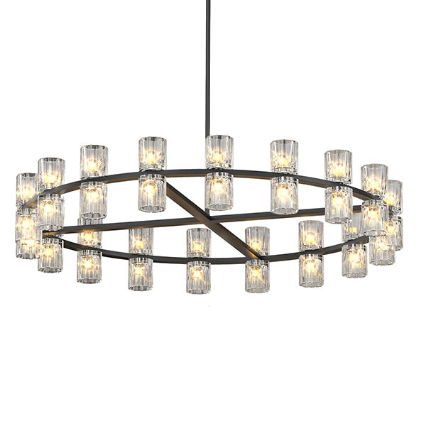 L005030-D36-P36B,W1340P310778  36 Inches Luxury Chandeliers Crystal Living Room Decorative Lights Simple Modern Dining Room LED Lighting,for Home Decor ,Bulbs Included