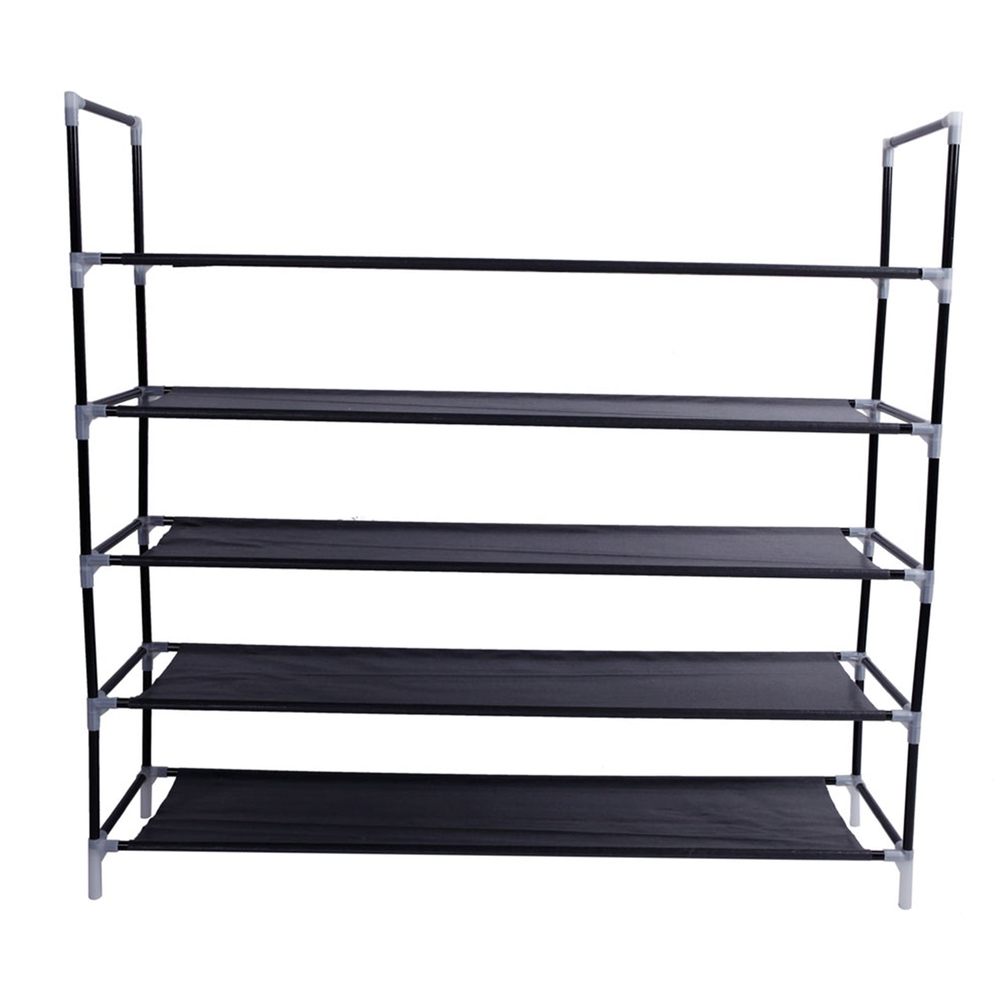 5 Tier Non Woven Fabric & Steel Shoe Rack,Stackable Shoe Rack Storage Shelves,Vertical Shoe Tower Stand,Space Saver Shoe Storage Shelf,with Metal Frame,for Bedroom Living Room Closet Hallway