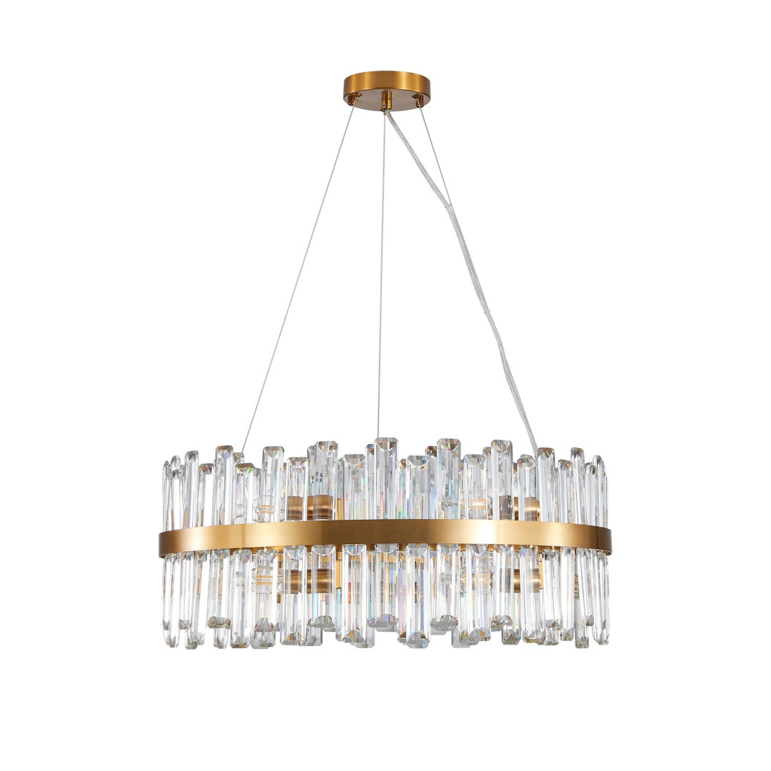 23.6 Inches Luxury Chandeliers Crystal Living Room Bedroom Decorative Lights Simple Modern Dining Room LED Lighting,for Home Decor  Bulbs Not Included