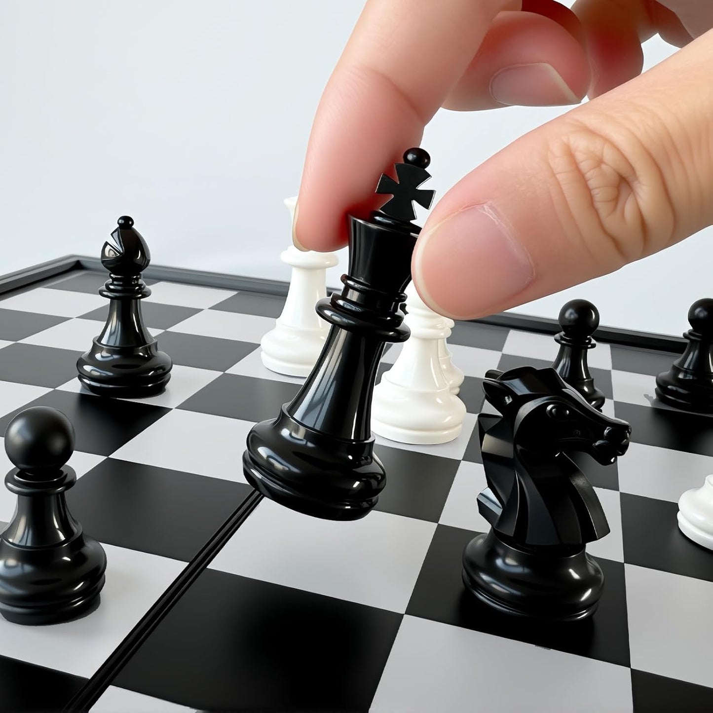 Travel Chess Set, 9.8in Magnetic Chess Board With 2 Extra Queen Portable Folding Board Chess Games