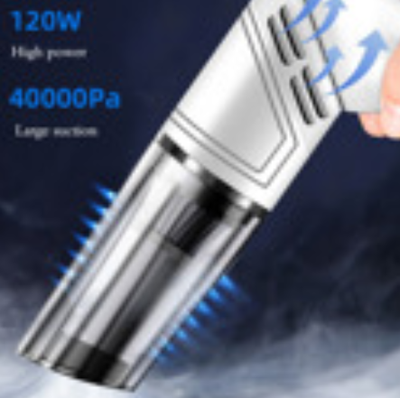 White Wireless Automobile Folding Vacuum Cleaner Hand-held High-power Strong Suction Vacuum Cleaner
