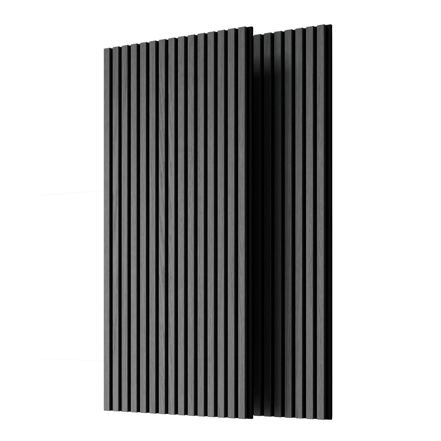Wood Panels For Wall Slat Wall Panels, 2PC Wood Slat Acoustic Panels For Wall And Ceiling - 3D Fluted Sound Absorbing Panel With Three Sides Fully Wrapped On  Wood Finish -45.27 X23.62