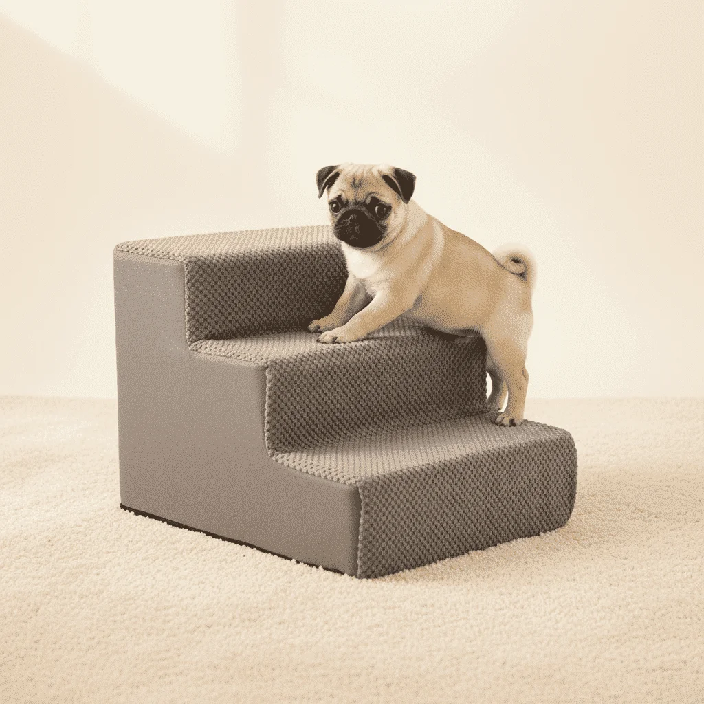Staircase Ramps Designed For Small Dogs And Cats, High-density Foam Curved Pet Steps, Dog Steps