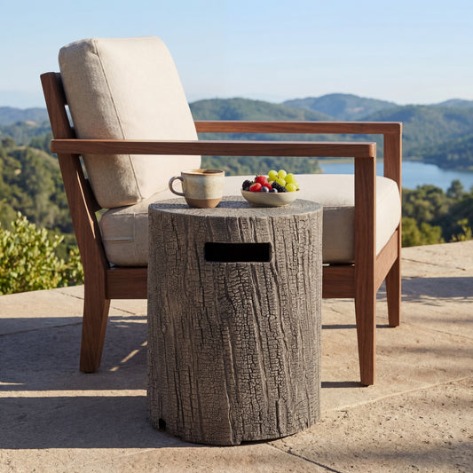 16x20 Inch MGO Tank Holder Side Table, Light Grey