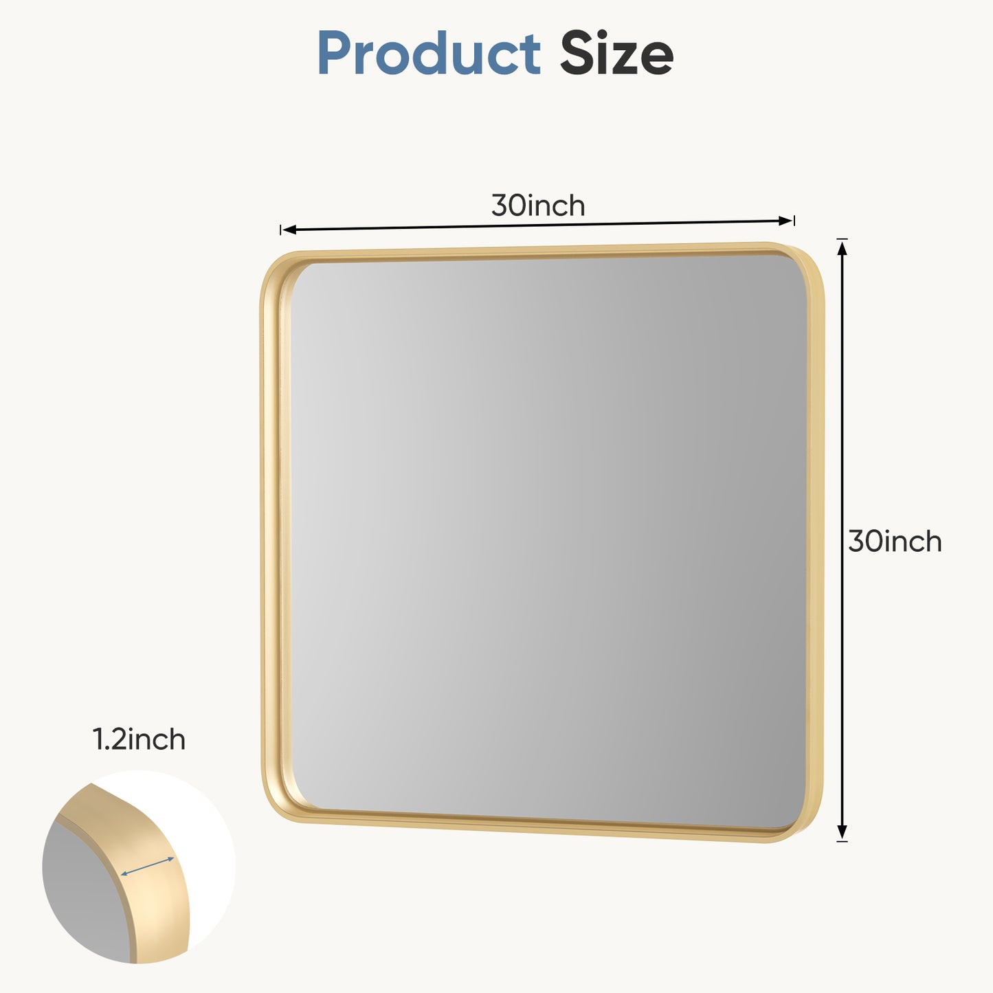 Wall Mirror With Rectangular Metal Frame
