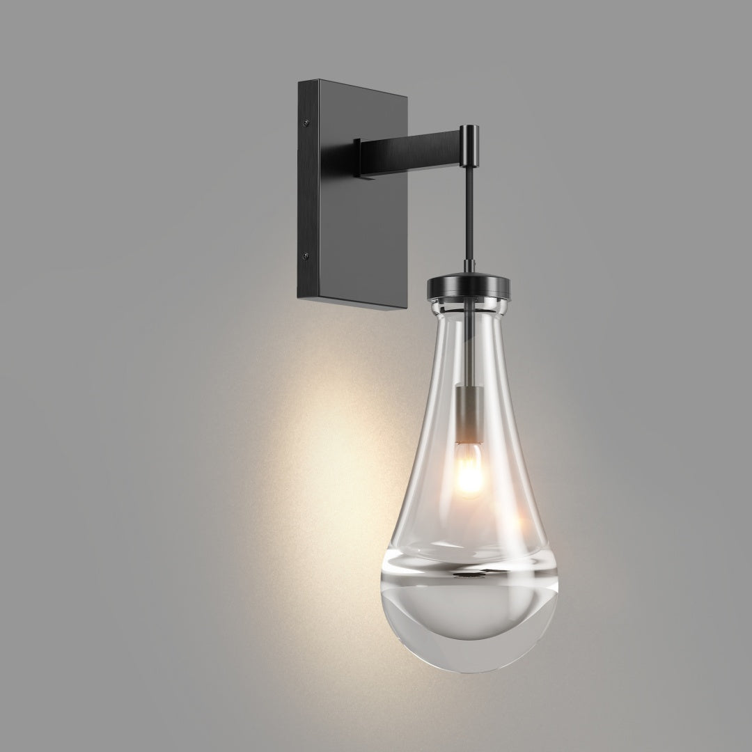 Wall Sconces Set Of Two, Black Dimmable Raindrop Wall Lighting, Modern Bathroom Sconces Wall Lamps Vanity Lighting For Living Room, Wall Lights For Bedroom, Hallway
