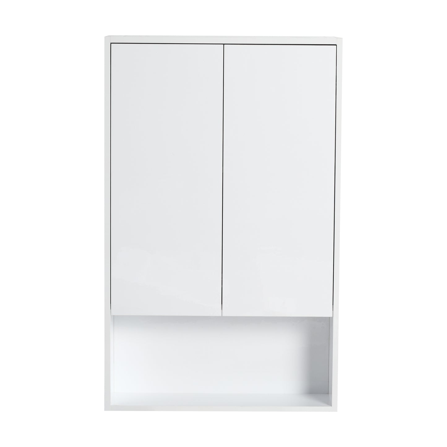 24  Bathroom Wall Cabinet  Soft Close Doors  Float Mounting Design Glossy White  KD- Packing