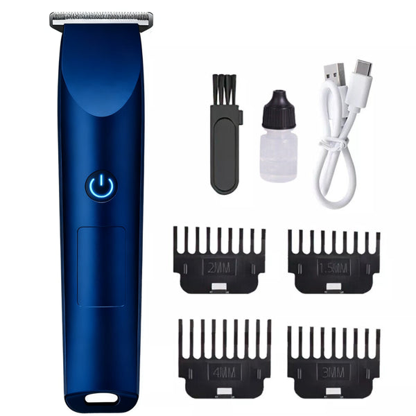 Men Pro Electric Hair Clippers Beard Trimmer Cutting Barber Shaving Machine Blue (Logistics Only For USPS.TK/TMEU Only For Self-pickup)