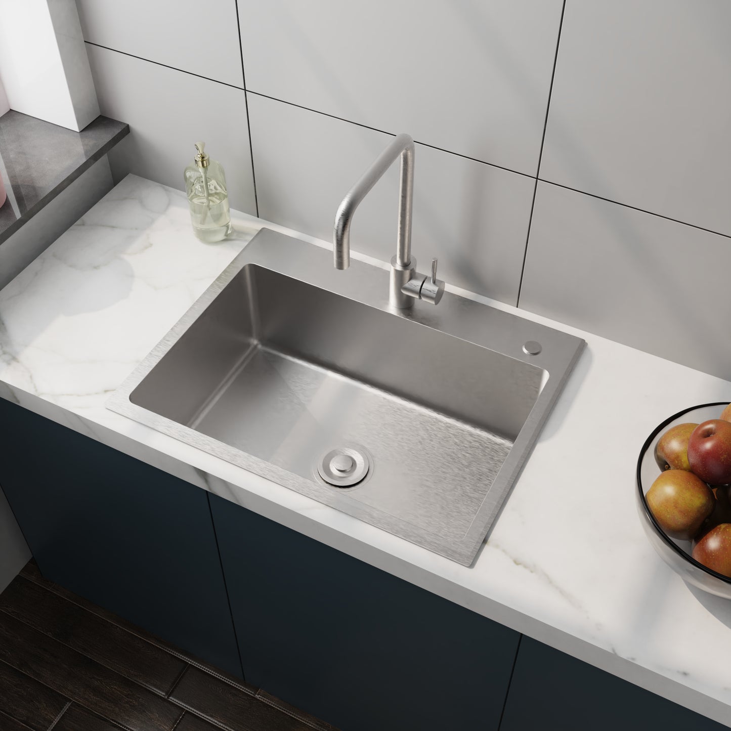 24in Stainless Steel Washing Sink W Faucet Hoses And Drain Head Only Update