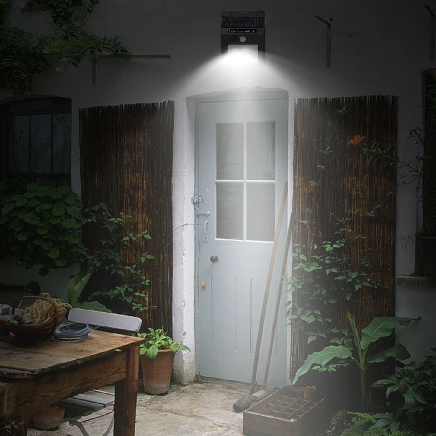 1Pc Solar Light 20 LEDs Outdoor PIR Motion Sensor Lights IP65 Waterproof 120 Degree Sensing Wide Angle Lighting For Garage Front Door Garden Pathway
