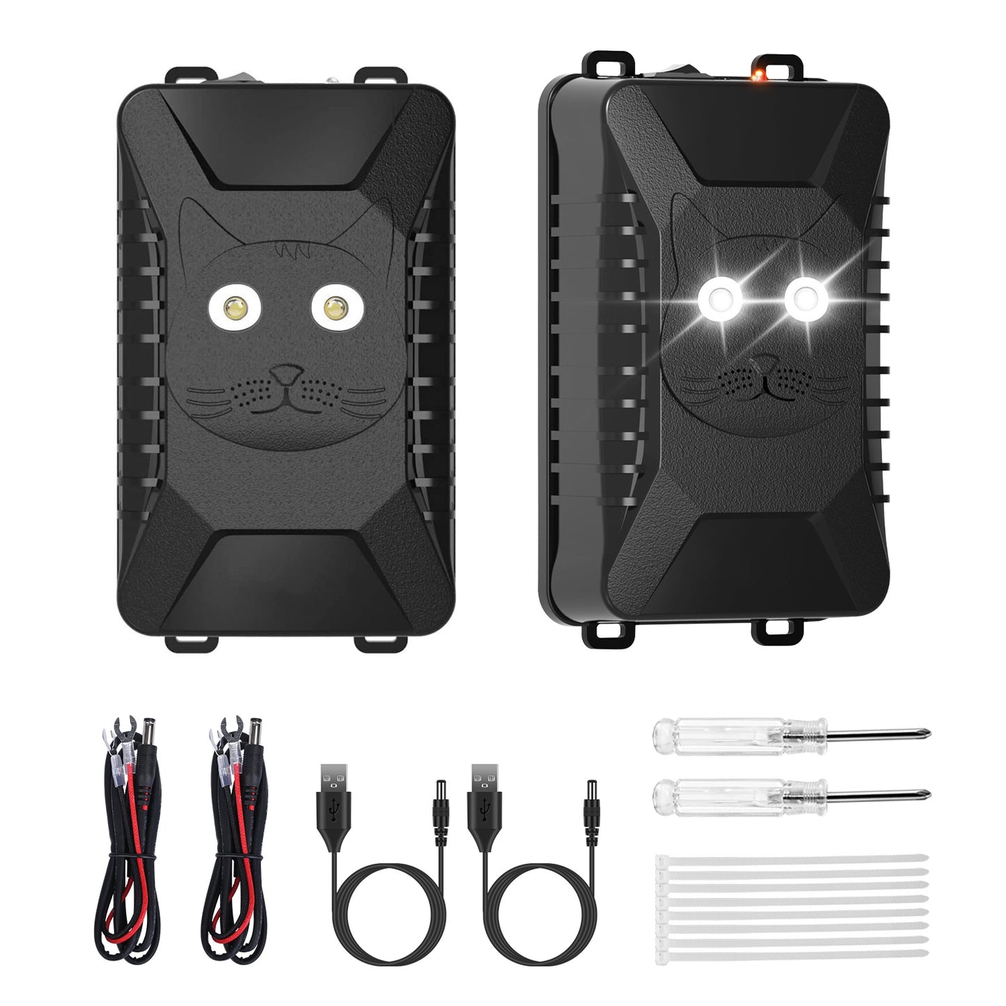 2 Packs Under Hood Ultrasonic Rodent For Spring Repellent Mouse Wildcat Control Portable Rodent Chaser With 3 Power Supplies For Car Home Garage