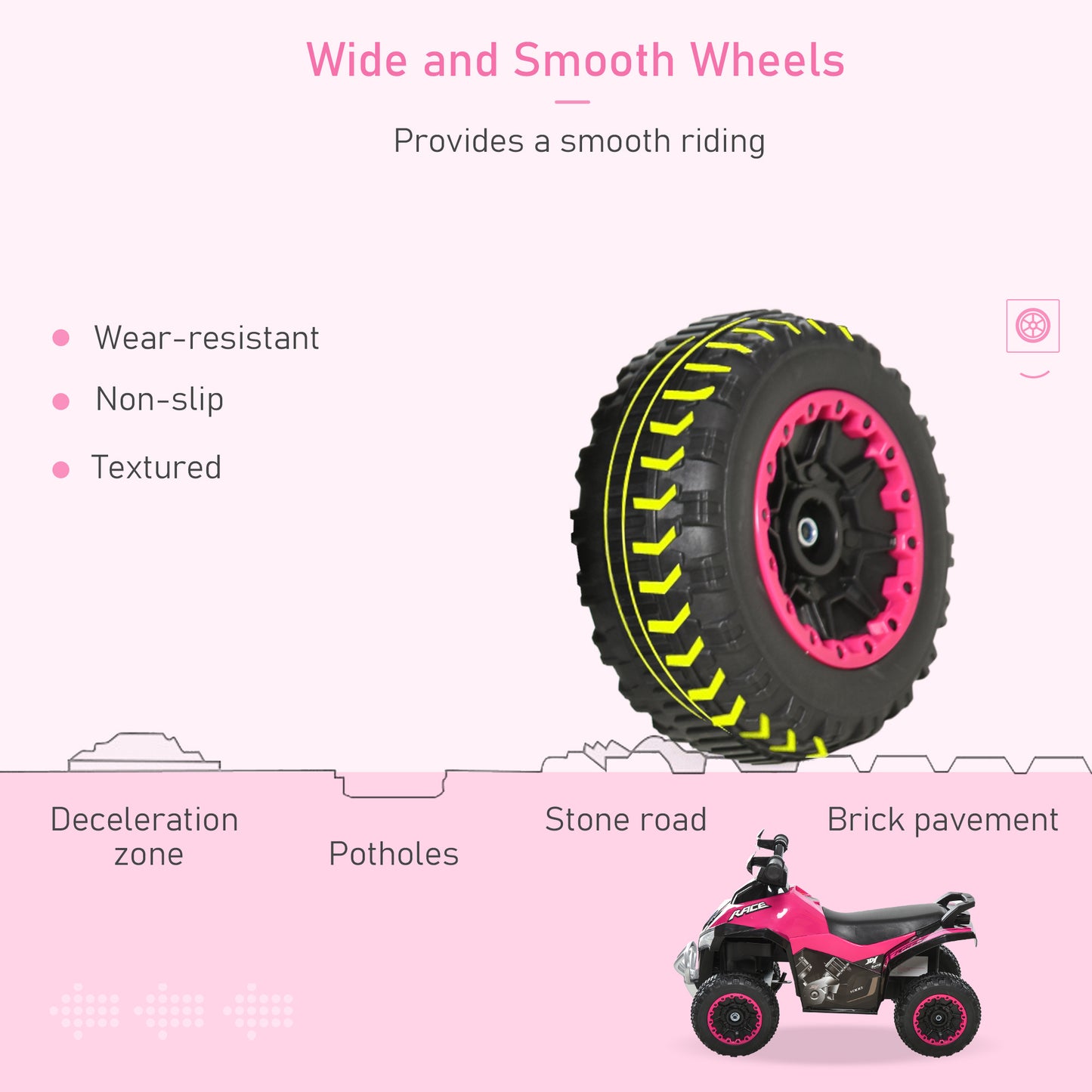 Toddler Push Car Foot-to-Floor 4 Wheels Music Light For Kids 18-36 Months