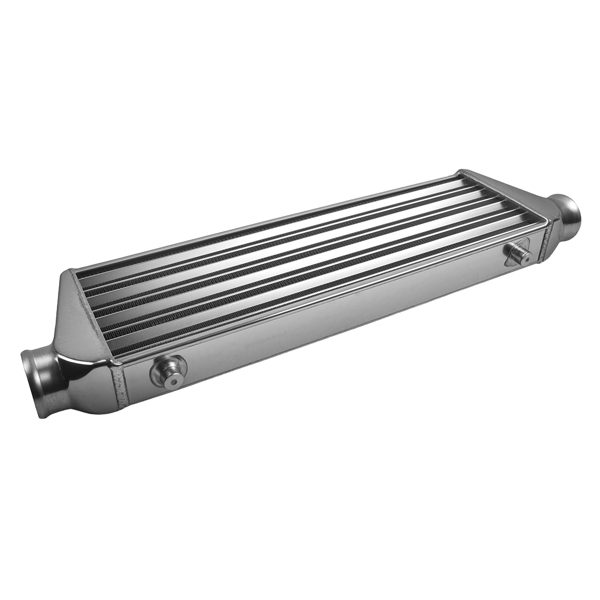 FIT For Universal Turbo Front Mount Aluminum Intercooler 27inchx7inchx2.5inch 2.5inch In Outlet