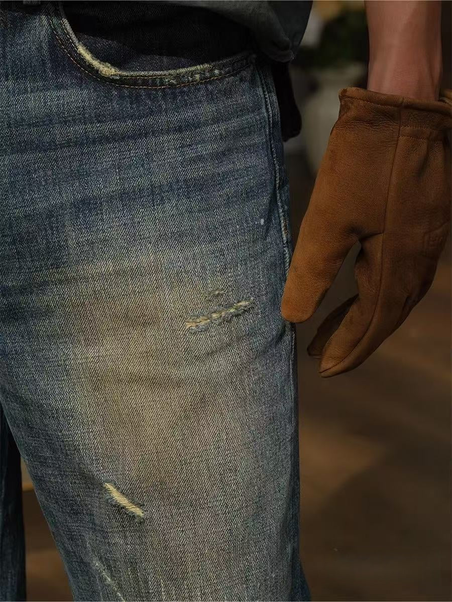 B2 - Non-elastic Small Straight-leg Pants