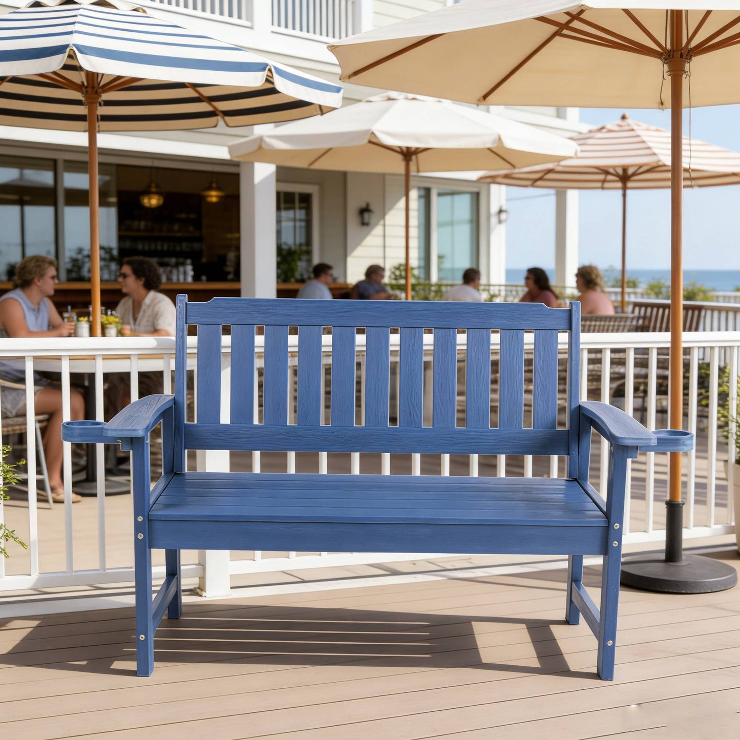 Weather Resistant Garden Bench For Patio Porch Park Outdoor Resting Areas,HIPS Material