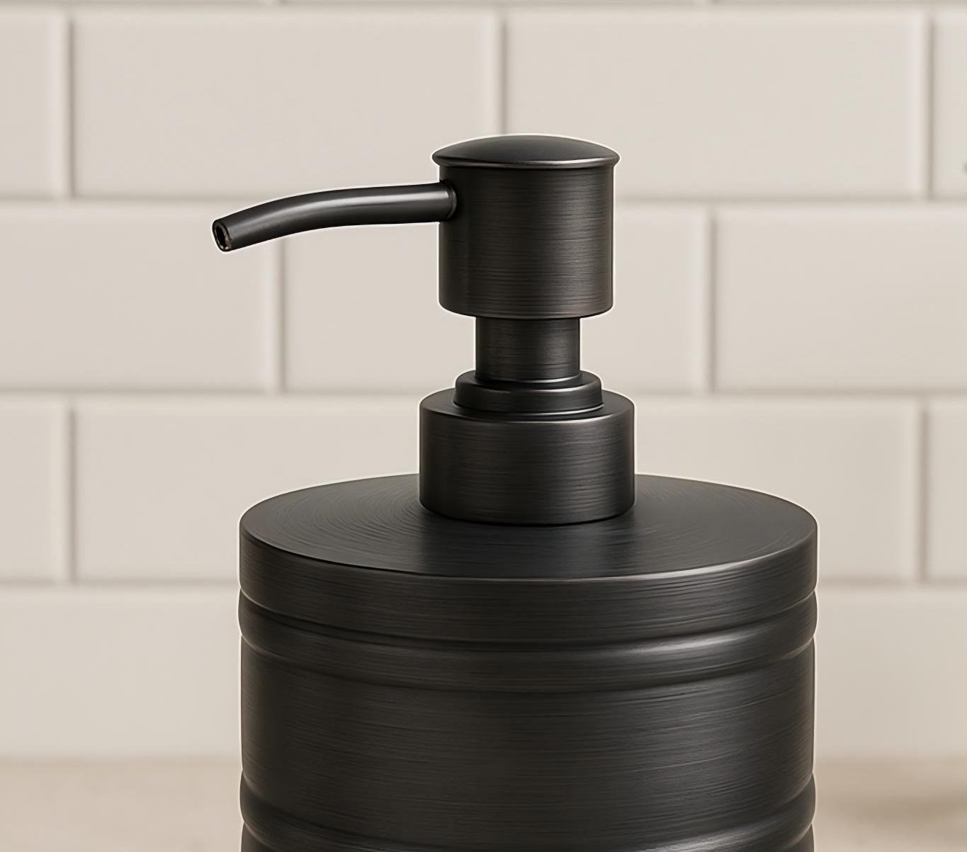 Stainless Steel Liquid Soap Dispenser Pump Bottle  Bathroom Vanity & Kitchen Sink,Holds Soap,Lotion & Sanitizer   Orb