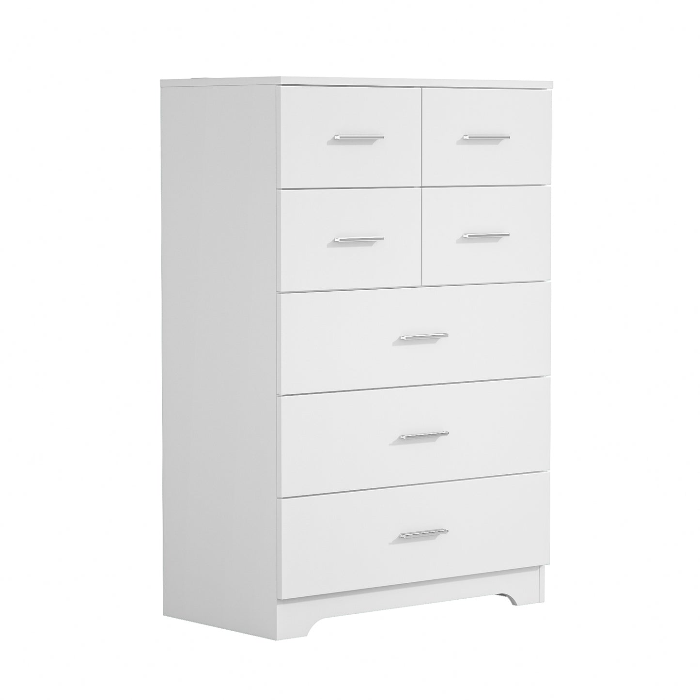 Wooden 7-Drawer Storage Cabinet With Built-In Outlet Durable Organizer For Bedroom, Living Room, And Office