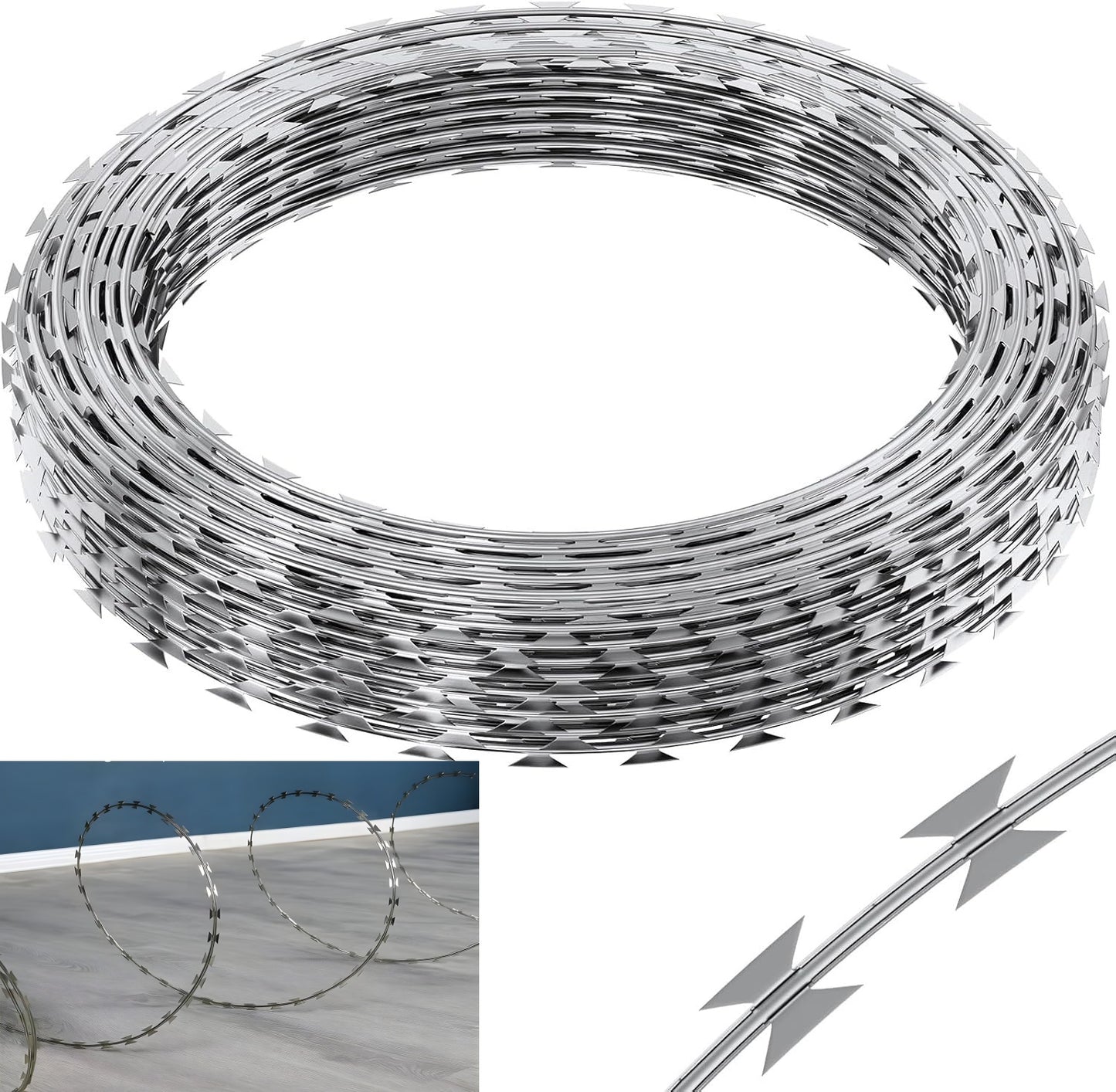 Barbed Wire Fence, 325-foot Barbed Wire Fence, 1 Roll Of Barbed Wire Fence, Barbed Wire, Galvanized Barbed Wire Fence, Barbed Wire Roll For Garden