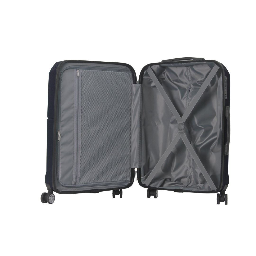 BLUE 3-Piece Premium ABS Luggage Set-20, 24, And 28 Suitcases With Multi-Position Handle, Silent Spinner Wheels, And TSA-Approved Lock-Durable, Stylish, And Spacious Travel Gear
