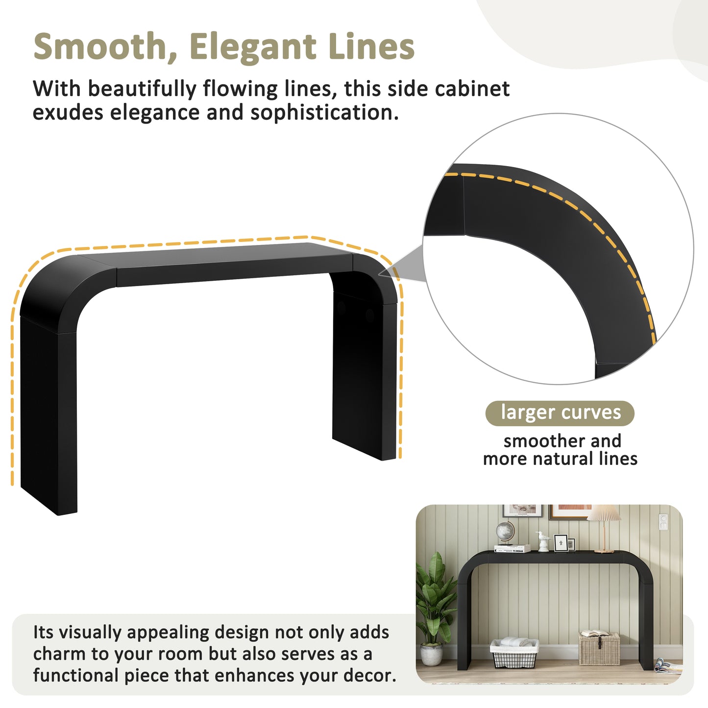 Modern Minimalist Console Table, Elegant And Versatile Design, Perfect For Living Room, Hallway, And Bedroom, Sturdy And Stable Frame
