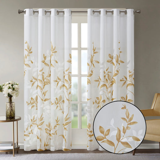 Burnout Printed Curtain Panel Only 1 Pc Panel