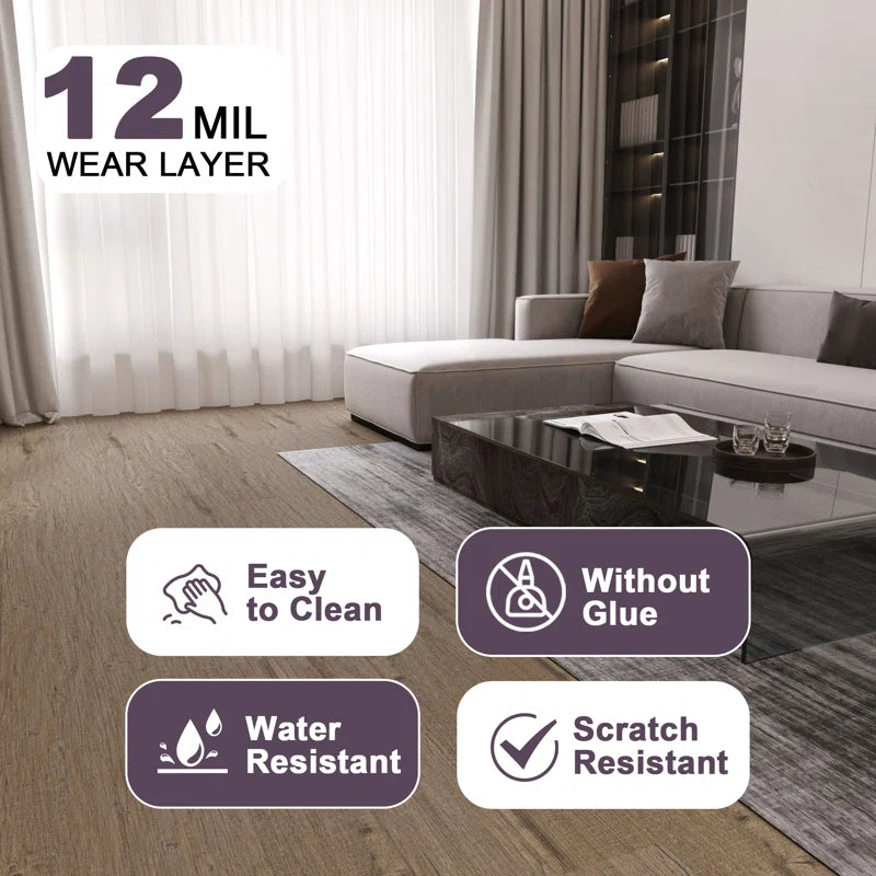 12Mil 6 In. X 36 In. Uv Surface Flooring Tile, Peel And Stick Water Resistant Flooring--Prohibited From Being Sold On Wayfair And Amazon Platforms