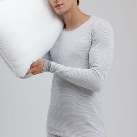 1 Set Men Thermal Underwear Set Knit Slim Fit Stylish Warm Winter Base Layer Cold Weather Clothing S Size