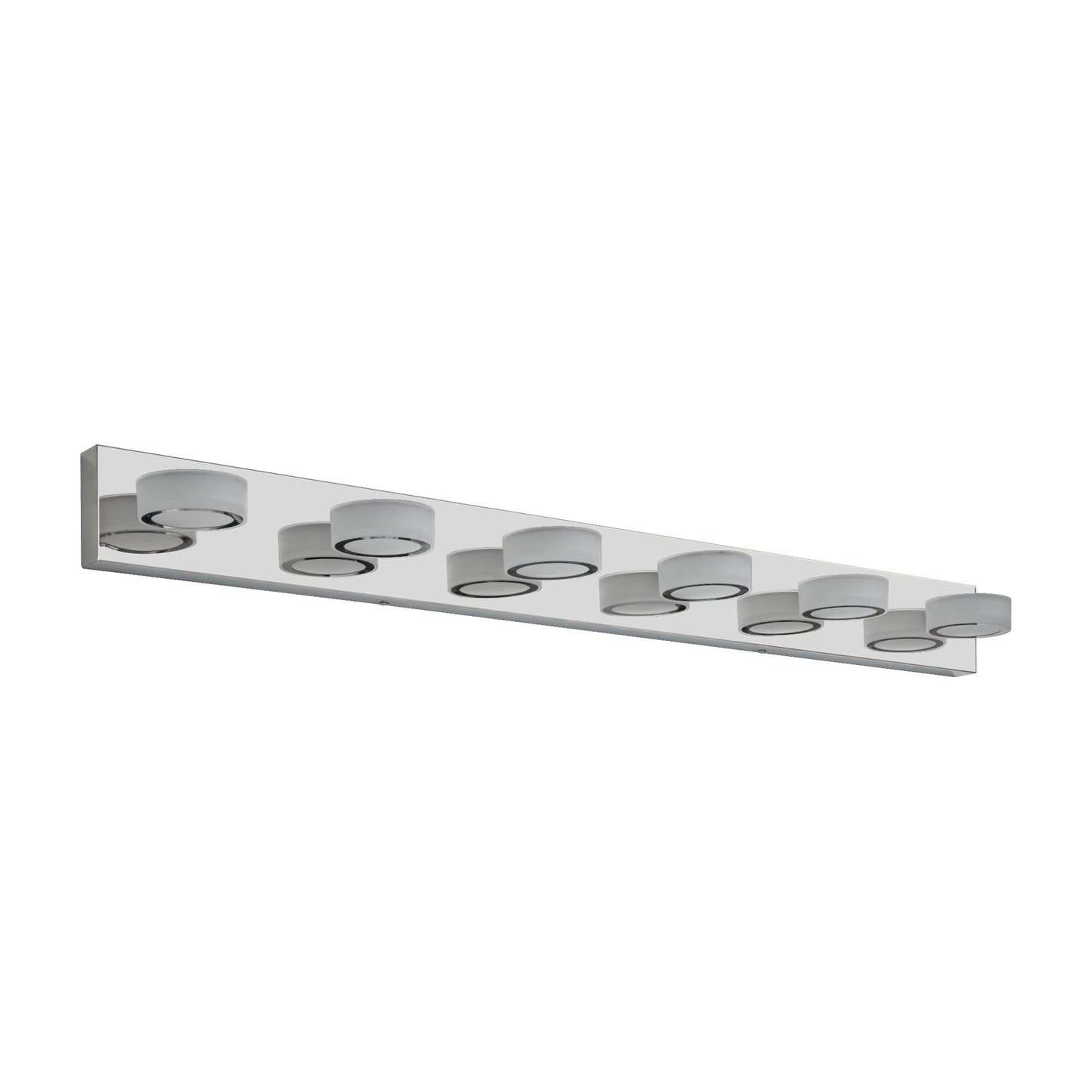 45 Modern 6-Light LED Vanity Light, Sleek Chrome Bathroom Wall Light Fixture For Mirror, Shower, And Bathroom Decor