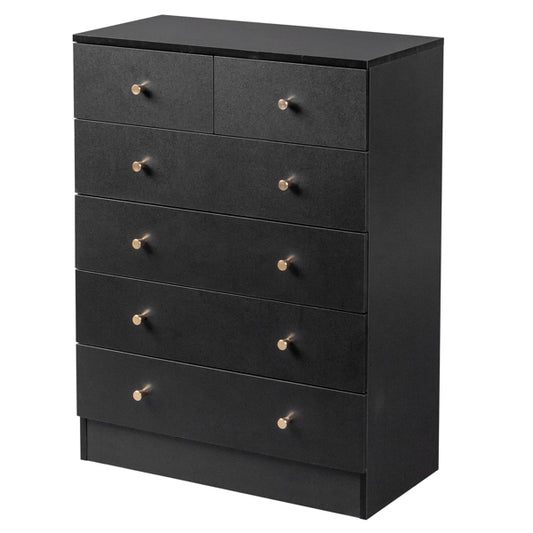 5-layer 6-drawer Filing Cabinet   Storage Cabinet   Storage Unit - Black