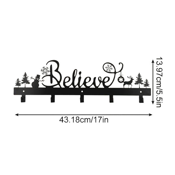 CIFbuy Santa Snowman Iron Wall Hooks Festive Stocking Decoration Multi-function Hangers - TikTok, Temu Pick-up Service