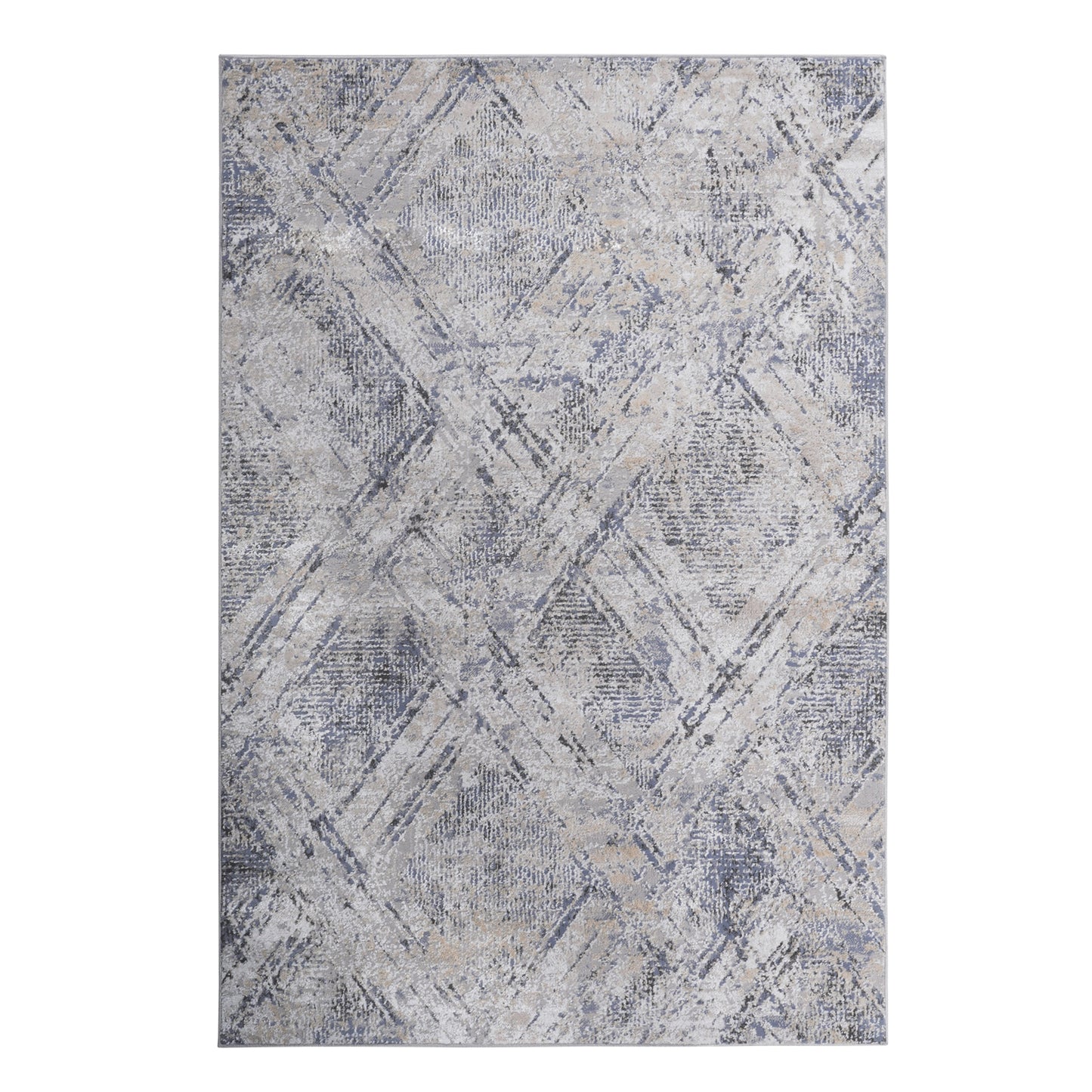 PAYAS 6X9 Blue  Grey  Geometric Area Rug