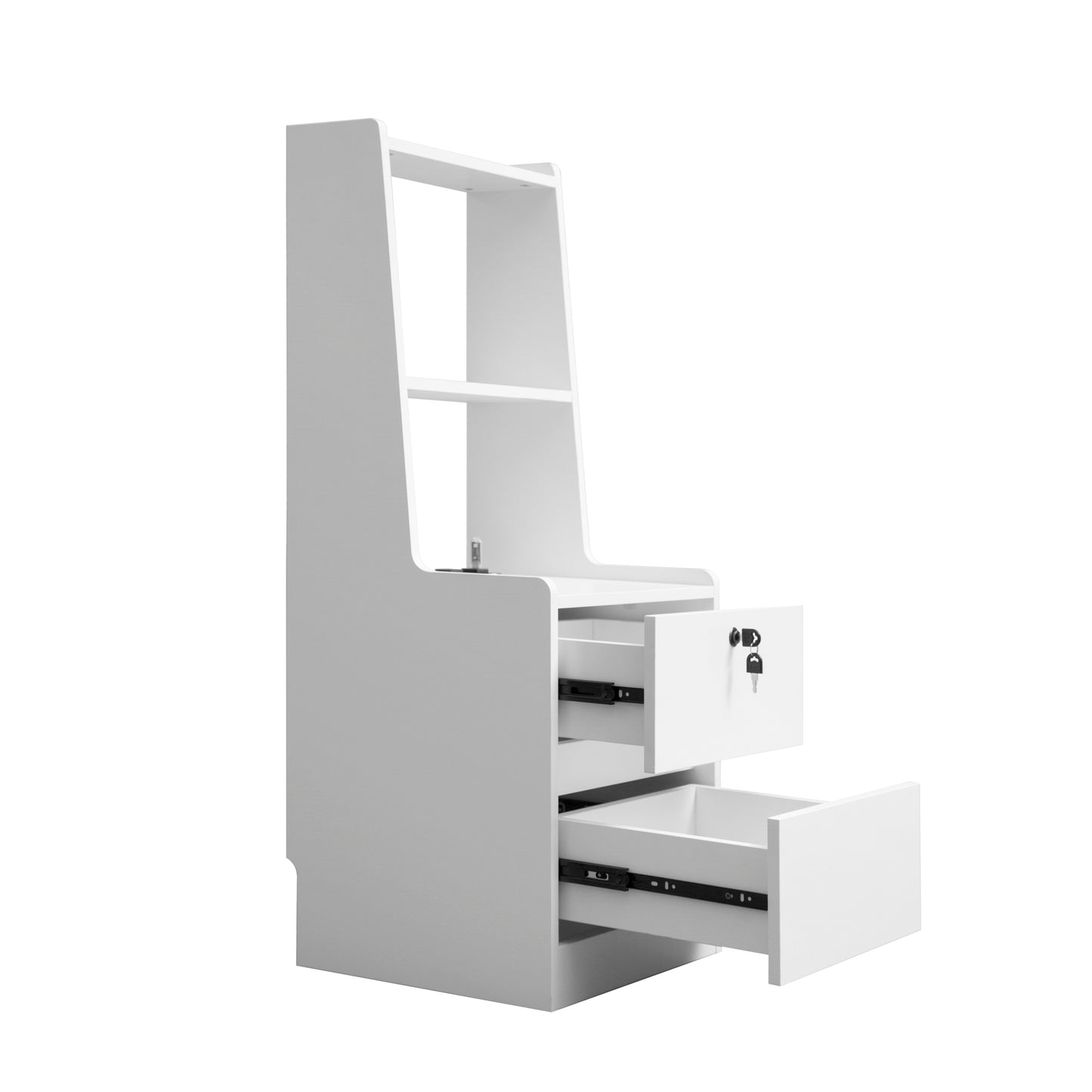 Nightstands Set Of 2, With Charging Station, Smart Nightstand With Night Light, Modern Night Stand With Bookshelf, Bedside Tables With Storage Cabinet For Bedroom,White