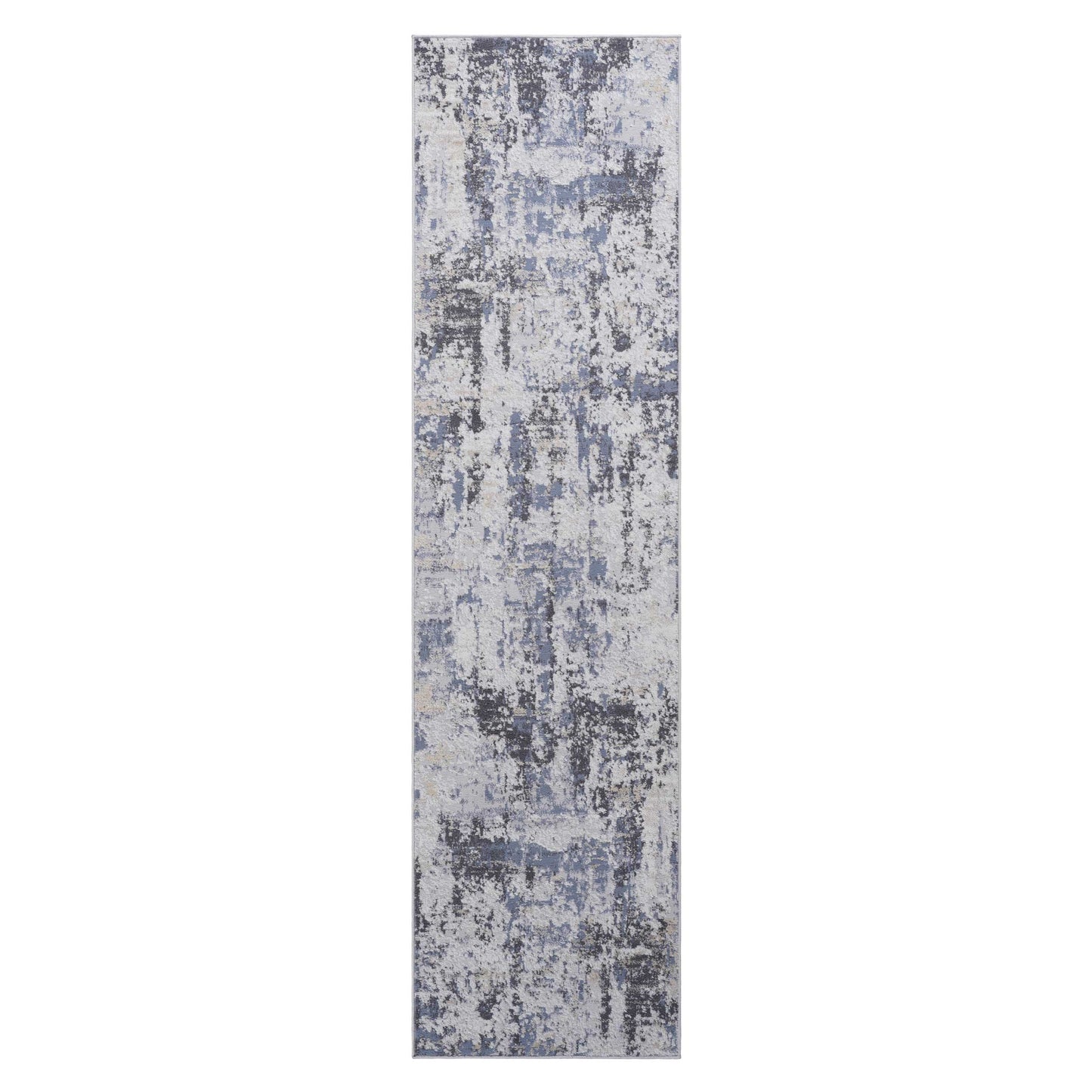 PAYAS 2X8 Grey  Denim  Abstract Runner Rug