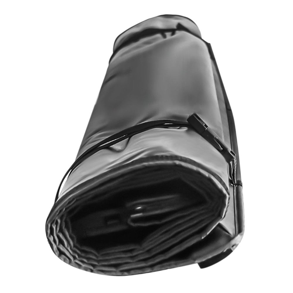 8FT Soft Roll Up Truck Bed Tonneau Cover For F150 2009-2014 Ford F-150 Long Bed--A86315-M44105S