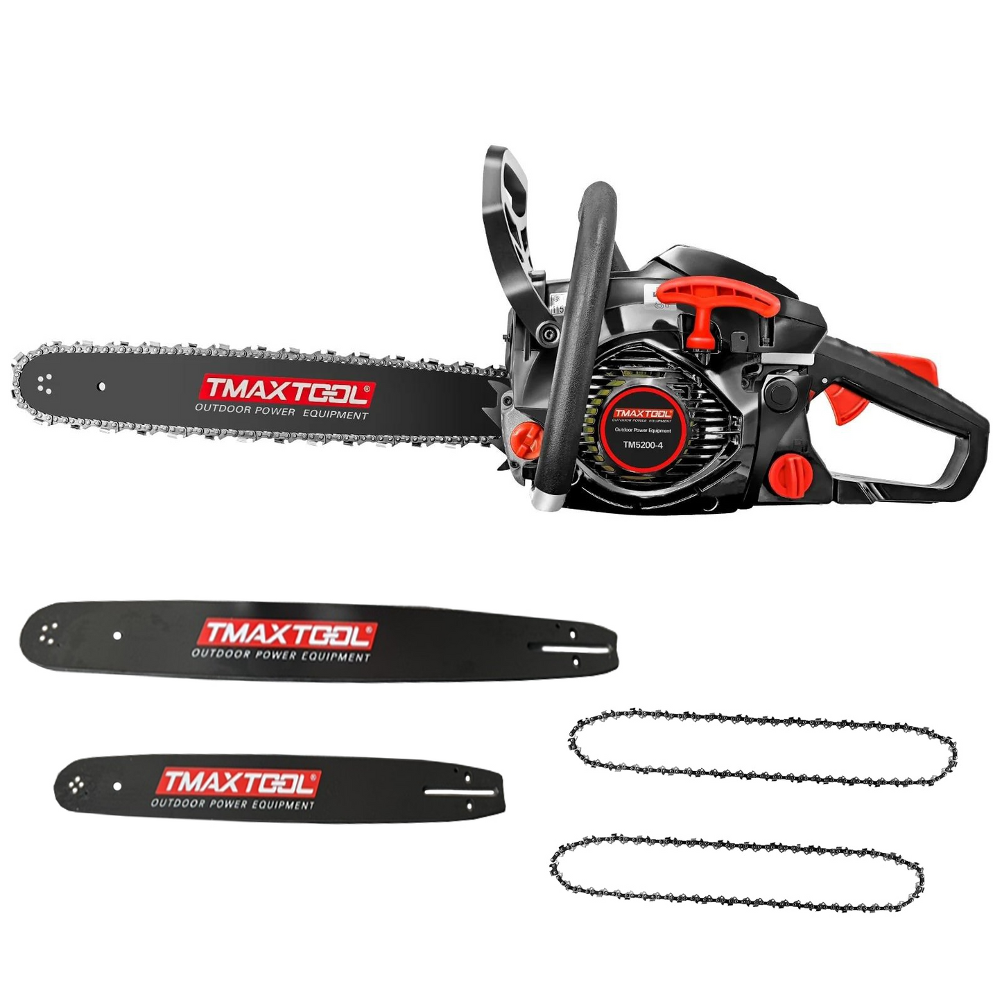 TMAXTOOL 62cc Powerful 20 Inch  16 Inch Gas Chainsaw With 2 Stroke Perfect For Pruning, Limbing, And Sawmill Operations-black