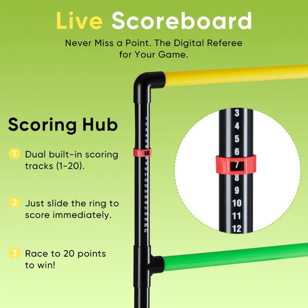 The Ladder Ball And Golf Throwing Ball Set Is Used For The Ladder Throwing Game And Includes 6 Balls, A Scoring Board And A Portable Bag.