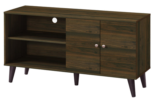 Amidon TV Stand For TVs Up To 47.3  , With 2 Storage Shelves& 1 Cabinet, Modern Entertainment Centre For TV In Living Room In Walnut